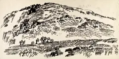 Xu Bing, Landscript, 2004, Ink on Nepalese paper