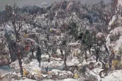 First Snow by Hong Ling, 1994, Oil on canvas, sold Dec 2005