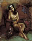 George Chann, Waiting, Oil on canvas