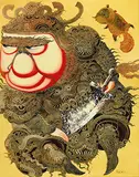 Chen Liu, Red-Faced Door-Gods (diptych), 2007, Oil on canvas