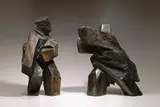 Ju Ming, Taichi Shadow Boxing (Pair), 1991, Camphor wood