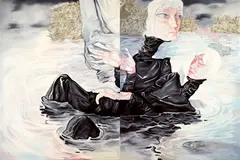 Xiong Yu, Swaying Water (diptych), 2004, Oil on canvas