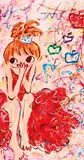 Little Girl with a Ponytail by Ayako Rokkaku, 2007, Acrylic on canvas, sold Nov 2016