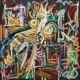 Peter Riezebos, Chicken 2017 No. 7, 2017, Mixed media on canvas