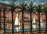 Bernard Buffet, Le Port de Beaulieu, 1957, Oil on canvas