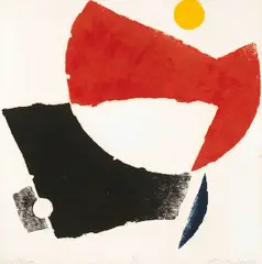 Chen Ting-Shih, Day and Night No. 44, 1980, Woodblock print, edition 5/40