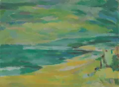 Dewang Chen, The Scenery of Tamsui, 1975, Oil on canvas