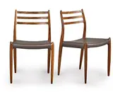 Niels Otto Møller, Model 78 (x6), 1962, Brazilian rosewood, leather