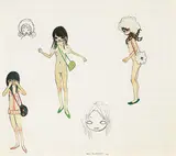 Aya Takano, Megu Plays on the Traffic Signs; Dresses for the Imaginary Cinema (A set of two)