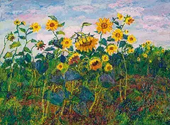 Sun Yuntai, Beautiful Flowers, 1997, Oil on canvas