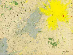 Shôzô Shimamoto, Crane Performance Napoli F, 2006, Acrylic on canvas
