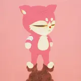 Han Choong-Seok, Pink Cat-I'm Strong, 2023, Acrylic on canvas