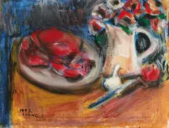 Still Life(Mud Crab) by Chang Wan-chuan, 1993, Oil on canvas, offered Dec 2022