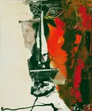 Chuang Che, Self-portrait, 1992, Mixed media on canvas