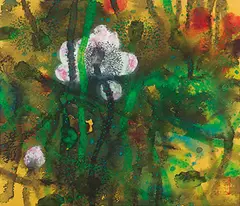 Lam Tian Xing, Gazing Afar, 2015, Ink and color on paper