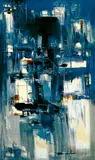 Chua Hu, Iron Bridge and Riverbank, 1974, Oil on canvas