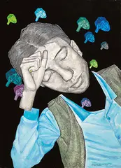 Xin Haizhou, Sleeping Series, 1996, Mixed media on canvas