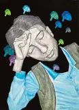 Xin Haizhou, Sleeping Series, 1996, Mixed media on canvas