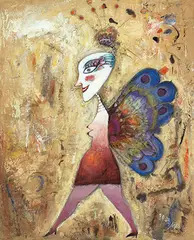 Chen Chaobao, Butterfly, 2011, Mixed media on canvas