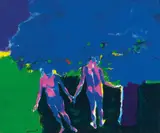 Paul Guiramand, Adam et Eva, 1990s, Oil on canvas