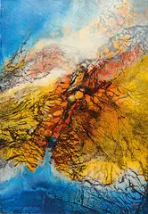 A Distant View by Jan Chin-shui, 2013, Mixed media on canvas, sold Jun 2016