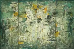 Xu Jiang, Rhyme of Spring (quadriptych), 1992, Oil on canvas