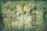Xu Jiang, Rhyme of Spring (quadriptych), 1992, Oil on canvas