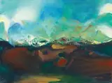 Le Jour S'évanouit by Chu Teh-chun, 2006, Oil on canvas, sold Jul 2021