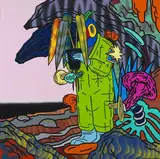 Chang Teng-Yuan, Discoverd Alien's Plant 2, 2021, Acrylic on canvas