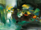 Sortant de la nuit(Day break) by Chu Teh-chun, 1989, Oil on canvas, sold Dec 2006