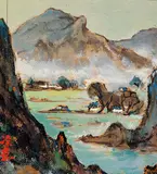Tu Ke, Mountain Area in Laining County, 1965, Oil on paper