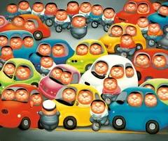 Dehai Pan, City Series No. 3, 2006-2007, Oil on canvas