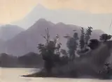 Shiy De-jinn, Landscape, 1976, Watercolor on paper