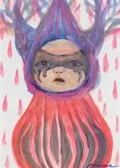 Untitled by Moe Nakamura, 2017, Watercolor on paper, sold Dec 2020