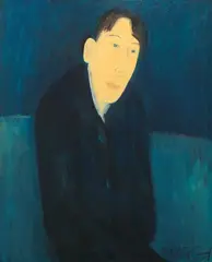 Middle-Aged Man by Chiu Ya-tsai, 1992, Oil on canvas, sold Dec 2023