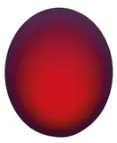 Jan Kaláb, Vibrating Red Egg 0123, 2023, Acrylic on canvas