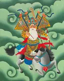 Du Xi, Five Tiger Generals (a set of 5), 2007, Oil on canvas