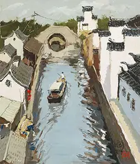 Pang Jiun, Spring in Jiangnan, 2004, Oil on canvas