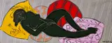 Liang Yifen, Nude at Rest, 1992, Acrylic and oil on canvas