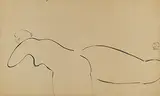 Nu à plat ventre by Sanyu, Ink on paper, sold Dec 2017