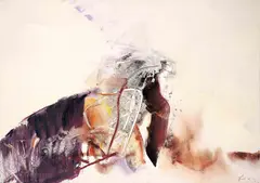 Abstract by Chuang Che, Oil on canvas, sold Dec 2007