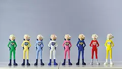 Hiroto Kitagawa, Super Girl (a set of 8), 2008, FRP, acrylic, limited edition of 200