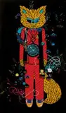 SupaKitch, Pop the Clock, 2007, Mixed media on canvas