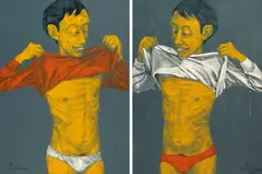 Zhong Shan, Double Images (a set of 2), 2006, Oil on canvas