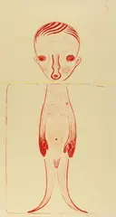 Untitled 23 by Izumi Katō, 2018, Lithograph, thread, ed. 30/36, sold Jun 2022