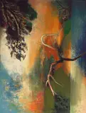 Chihung Yang, Composition of Leaves and Branches, 1993, Oil on canvas