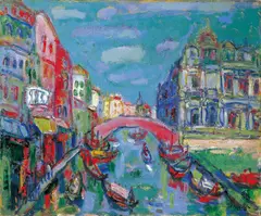 Liāu Kè-chhun, Venice, 1973, Oil on canvas