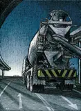Lu Hsien ming, Cement Truck, 1999, Oil on canvas