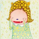 Nikki, Closed Eyes, 2021, Mixed media on canvas