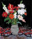 Pang Jiun, Composition in Red, Black and White